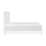 Linea Pearl White Eastern King Bed by Homelegance at Eve Furniture