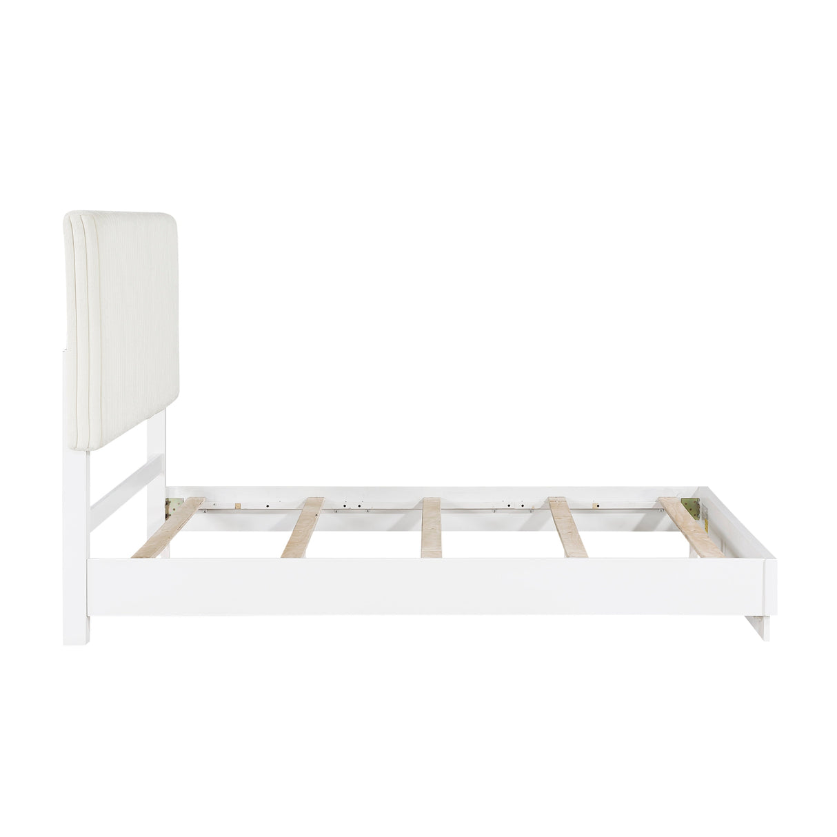 Linea Pearl White Eastern King Bed by Homelegance at Eve Furniture