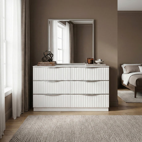Linea Pearl White Mirror by Homelegance at Eve Furniture