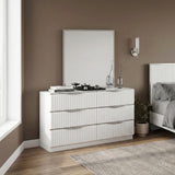 Linea Pearl White Mirror by Homelegance at Eve Furniture