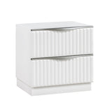 Linea Pearl White Nightstand by Homelegance at Eve Furniture