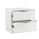 Linea Pearl White Nightstand by Homelegance at Eve Furniture