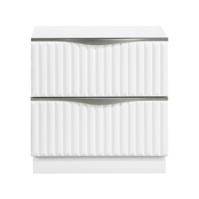 Linea Pearl White Nightstand by Homelegance at Eve Furniture