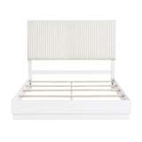 Linea Pearl White Panel Bedroom Set by Homelegance at Eve Furniture