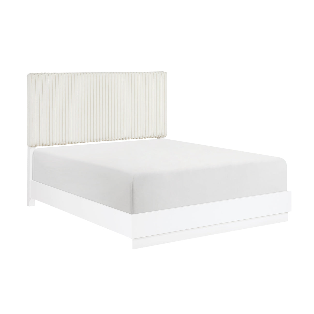 Linea Pearl White Panel Bedroom Set by Homelegance at Eve Furniture
