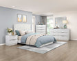 Linea Pearl White Panel Bedroom Set by Homelegance at Eve Furniture
