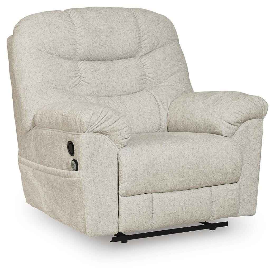 Linenfield Feathered Recliner by Ashley at Eve Furniture