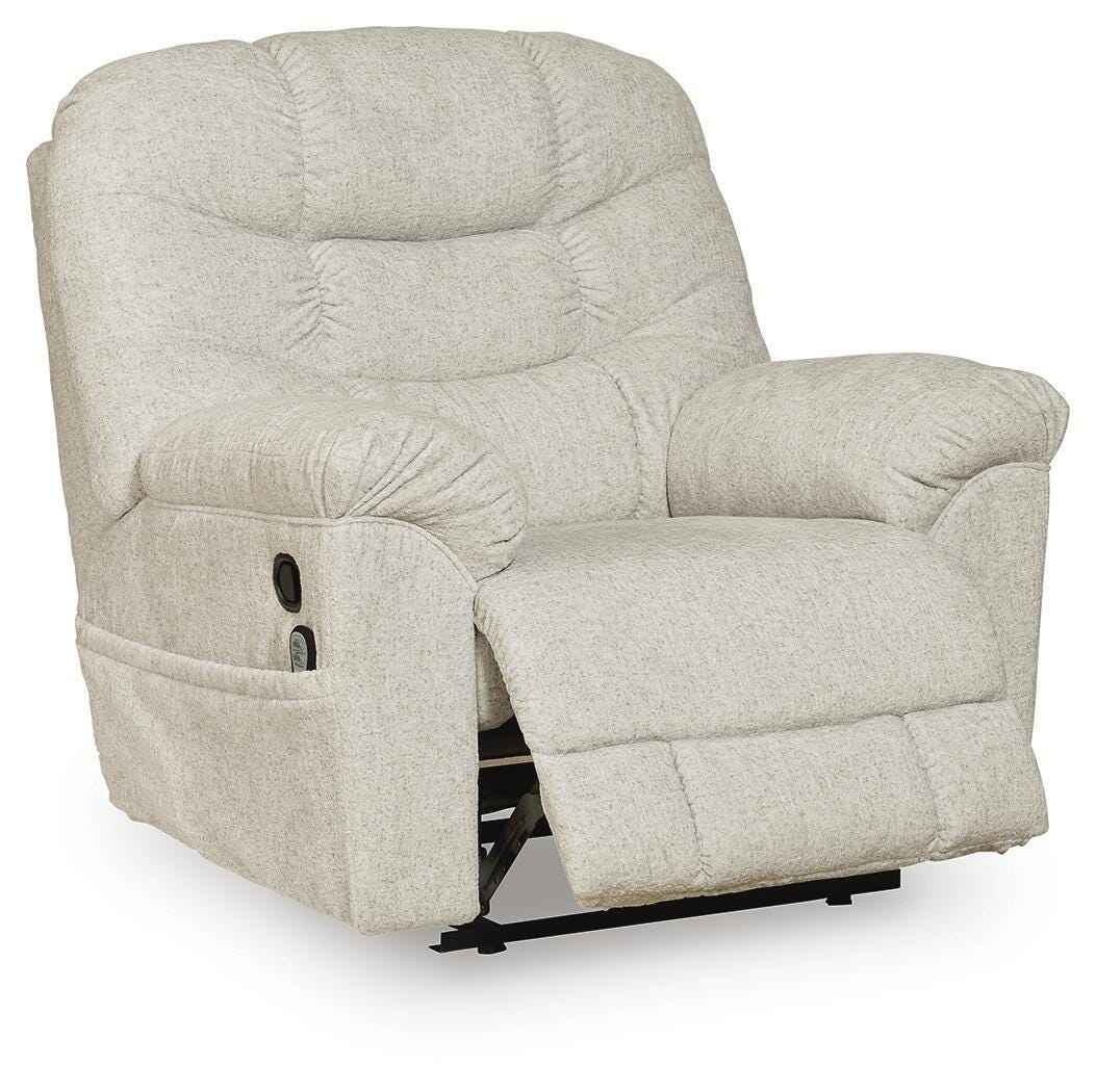 Linenfield Feathered Recliner by Ashley at Eve Furniture