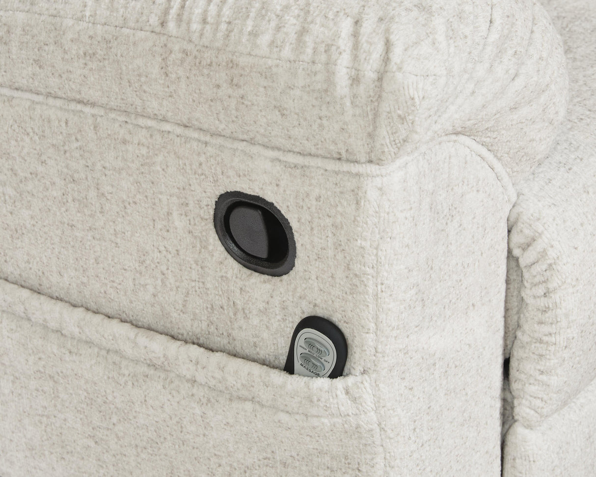 Linenfield Feathered Recliner by Ashley at Eve Furniture