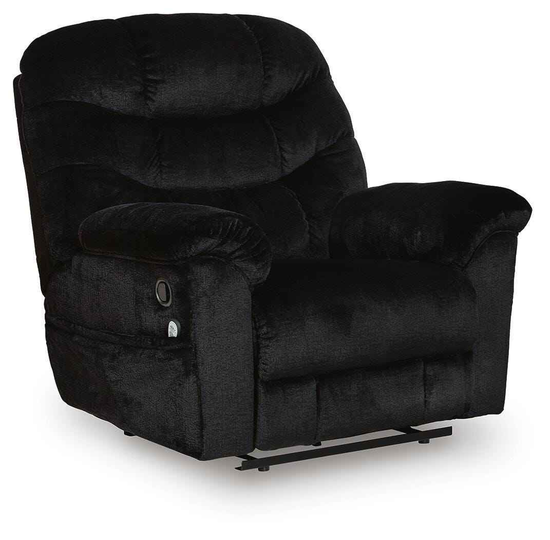 Linenfield Onyx Recliner by Ashley at Eve Furniture