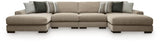 Linenhause Dune 4-Piece Double Chaise Sectional by Ashley at Eve Furniture