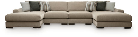 Linenhause Dune 4-Piece Double Chaise Sectional by Ashley at Eve Furniture