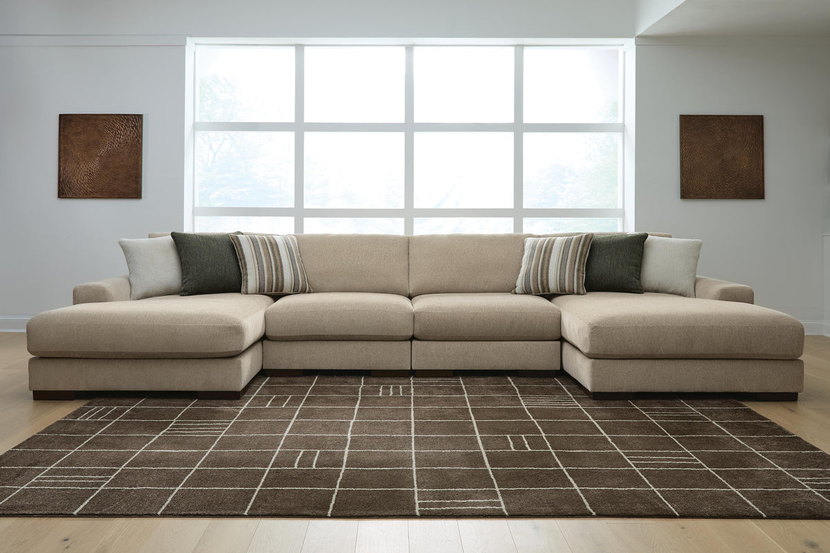 Linenhause Dune 4-Piece Double Chaise Sectional by Ashley at Eve Furniture