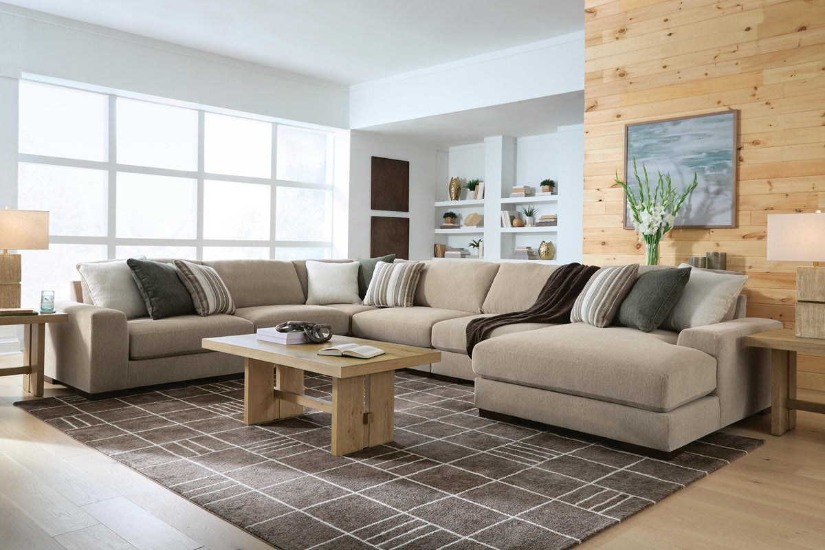 Linenhause Dune 6-Piece Sectional with Chaise by Ashley at Eve Furniture