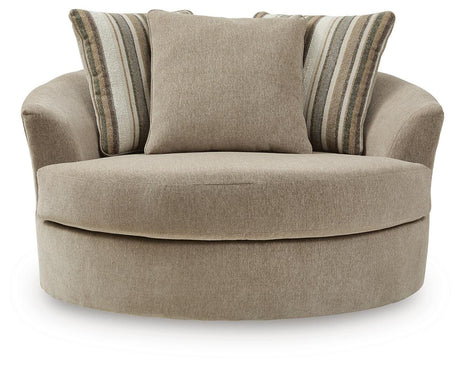 Linenhause Dune Oversized Swivel Accent Chair by Ashley at Eve Furniture