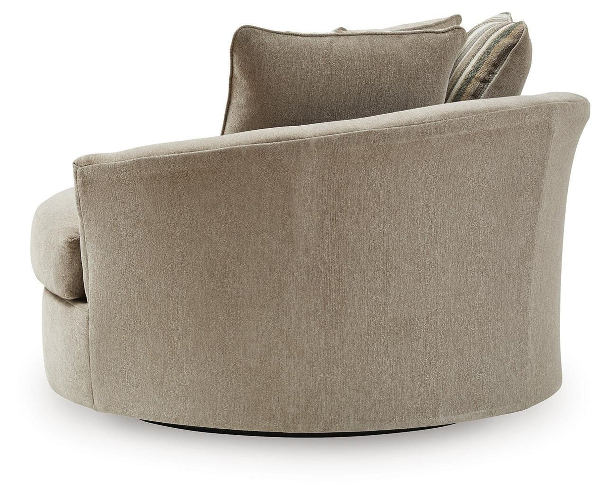 Linenhause Dune Oversized Swivel Accent Chair by Ashley at Eve Furniture