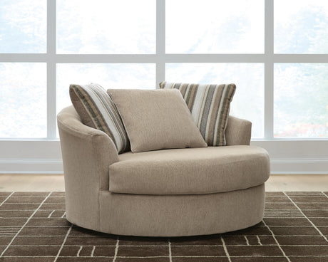 Linenhause Dune Oversized Swivel Accent Chair by Ashley at Eve Furniture