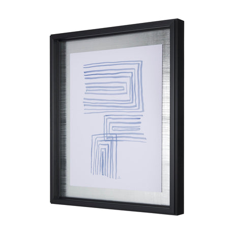 Lines I by Mercana Studio a Hand Embellished Textured Framed Art Print Matted under Glass by Mercana at Eve Furniture