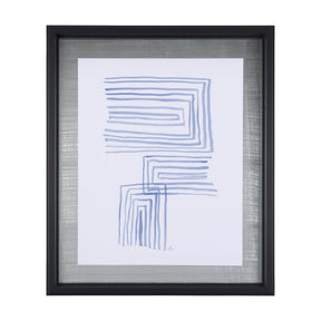 Lines I by Mercana Studio a Hand Embellished Textured Framed Art Print Matted under Glass by Mercana at Eve Furniture