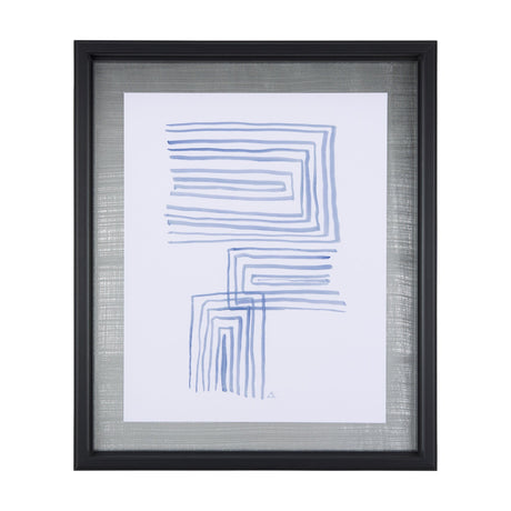 Lines I by Mercana Studio a Hand Embellished Textured Framed Art Print Matted under Glass by Mercana at Eve Furniture