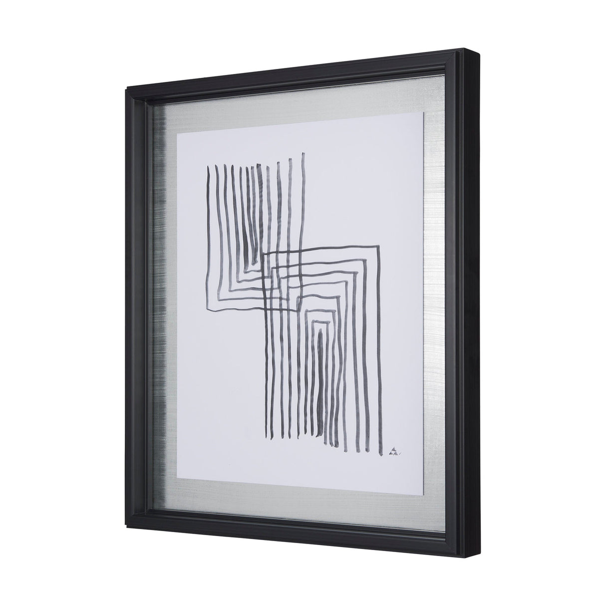 Lines II by Mercana Studio a Hand Embellished Textured Framed Art Print Matted under Glass by Mercana at Eve Furniture