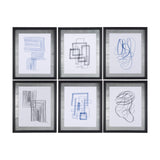 Lines II by Mercana Studio a Hand Embellished Textured Framed Art Print Matted under Glass by Mercana at Eve Furniture