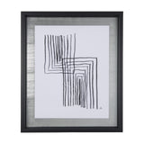 Lines II by Mercana Studio a Hand Embellished Textured Framed Art Print Matted under Glass by Mercana at Eve Furniture