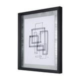 Lines III by Mercana Studio a Hand Embellished Textured Framed Art Print Matted under Glass by Mercana at Eve Furniture