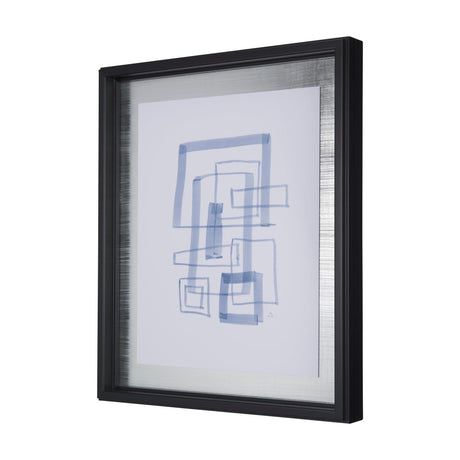 Lines IV by Mercana Studio a Hand Embellished Textured Framed Art Print Matted under Glass by Mercana at Eve Furniture