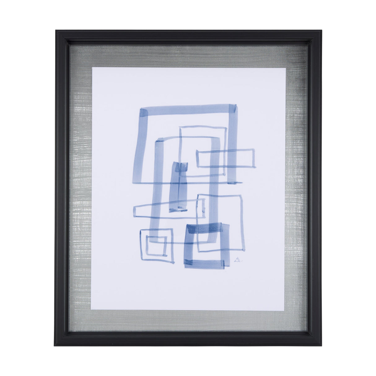 Lines IV by Mercana Studio a Hand Embellished Textured Framed Art Print Matted under Glass by Mercana at Eve Furniture