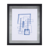 Lines IV by Mercana Studio a Hand Embellished Textured Framed Art Print Matted under Glass by Mercana at Eve Furniture
