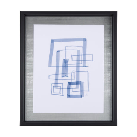 Lines IV by Mercana Studio a Hand Embellished Textured Framed Art Print Matted under Glass by Mercana at Eve Furniture