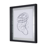 Lines VI by Mercana Studio a Hand Embellished Textured Framed Art Print Matted under Glass by Mercana at Eve Furniture