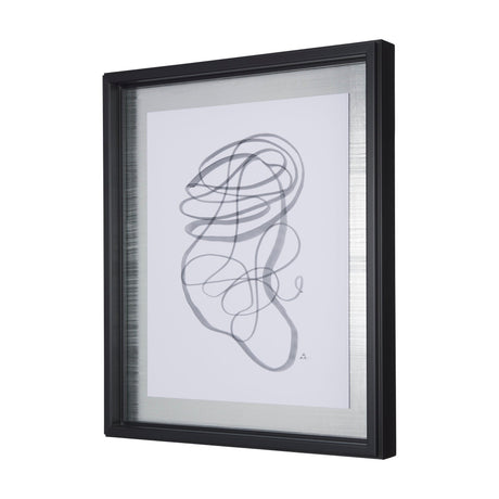 Lines VI by Mercana Studio a Hand Embellished Textured Framed Art Print Matted under Glass by Mercana at Eve Furniture