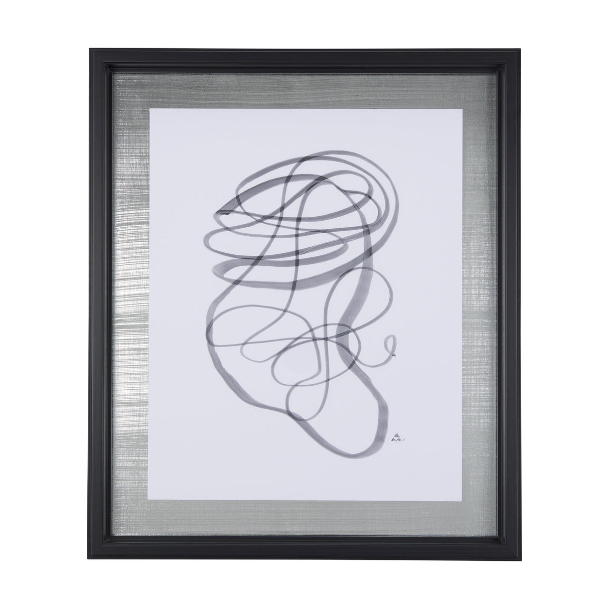 Lines VI by Mercana Studio a Hand Embellished Textured Framed Art Print Matted under Glass by Mercana at Eve Furniture