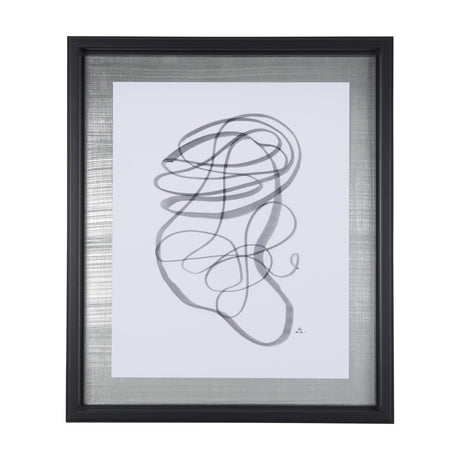 Lines VI by Mercana Studio a Hand Embellished Textured Framed Art Print Matted under Glass by Mercana at Eve Furniture
