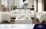 Link Sofa In Elite Ivory Fabric with Wood Leg by Diamond Sofa at Eve Furniture