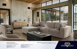 Link Sofa In Elite Ivory Fabric with Wood Leg by Diamond Sofa at Eve Furniture