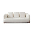Link Sofa In Elite Ivory Fabric with Wood Leg by Diamond Sofa at Eve Furniture