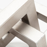 Link Small Silver Metal Sculpture Decorative Object by Mercana at Eve Furniture