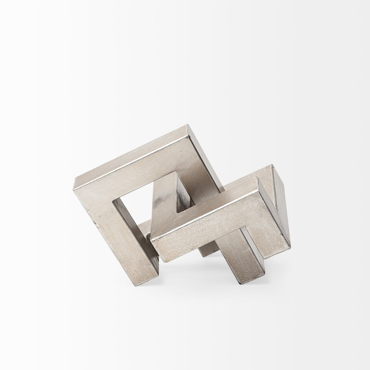 Link Small Silver Metal Sculpture Decorative Object by Mercana at Eve Furniture