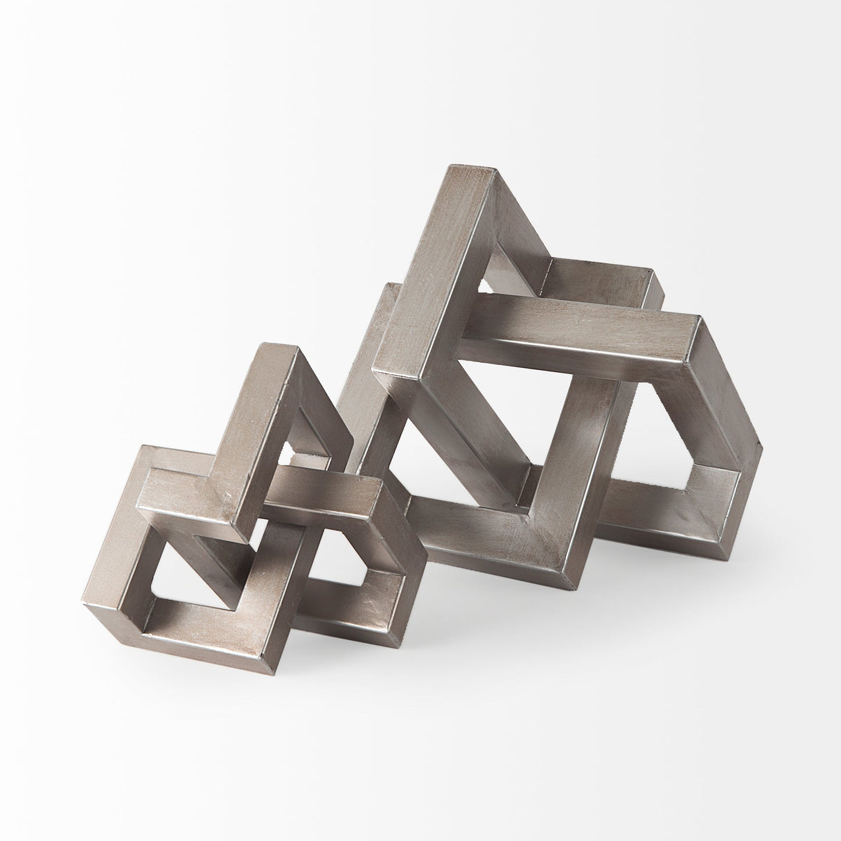 Link Small Silver Metal Sculpture Decorative Object by Mercana at Eve Furniture