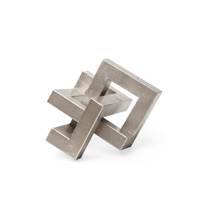 Link Small Silver Metal Sculpture Decorative Object by Mercana at Eve Furniture