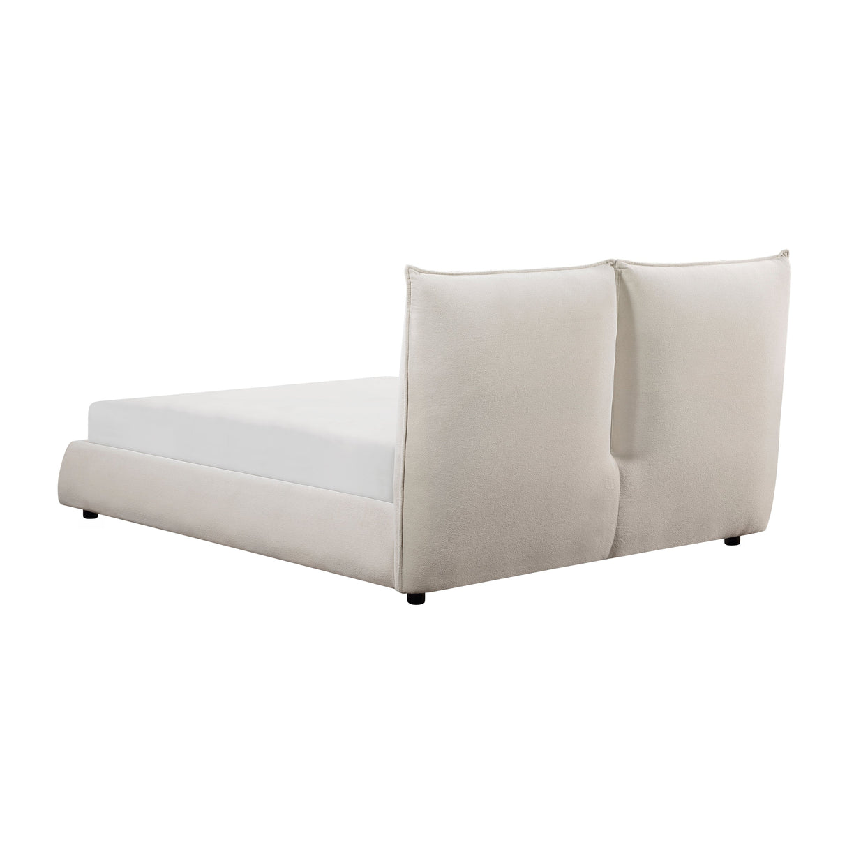 Linna Beige California King Upholstered Platform Bed by Homelegance at Eve Furniture