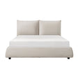 Linna Beige California King Upholstered Platform Bed by Homelegance at Eve Furniture