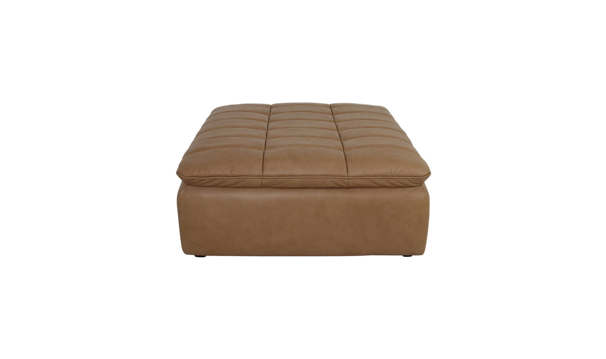 Lino Ottoman Tan Leather by Moe's Home at Eve Furniture