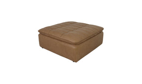Lino Ottoman Tan Leather by Moe's Home at Eve Furniture