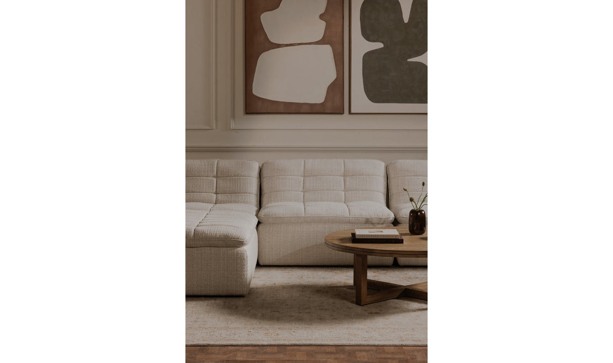 Lino Ottoman Textured Oat by Moe's Home at Eve Furniture