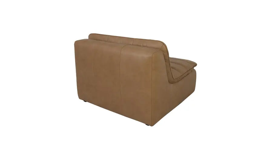Lino Slipper Chair Tan Leather by Moe's Home at Eve Furniture