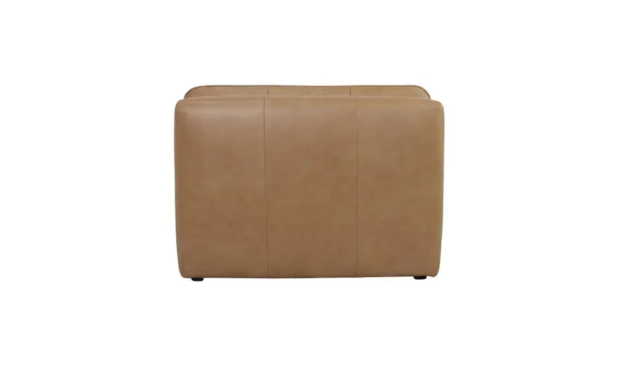 Lino Slipper Chair Tan Leather by Moe's Home at Eve Furniture